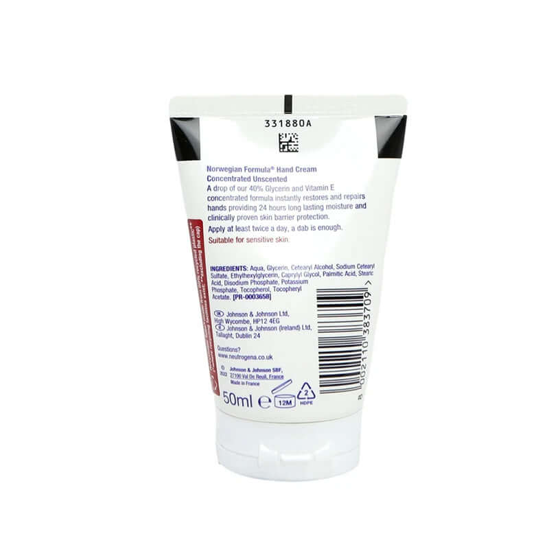 Neutrogena Concentrated Hand Cream, Unscented, Norwegian Formula,Travel Size 1.69 Ounce